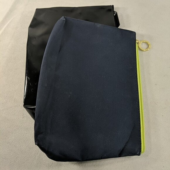 Estee Lauder 2 Makeup Bag Pouch Case Blue Green Black Cosmetics Zip Travel - Picture 7 of 11